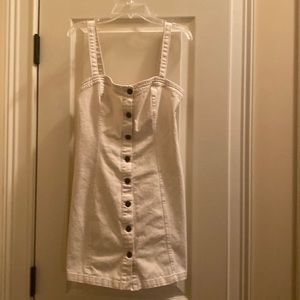 Pac Sun made out of white jean material dress.(color is off white)